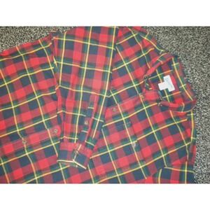 Duluth Shirt Mens 2XL Red Black Plaid Free Swingin Flannel‎ Relaxed Fit 52007